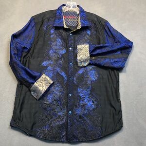 Robert Graham Limited Edition Shirt Embroidered  Classic Fit 2XL Special Day